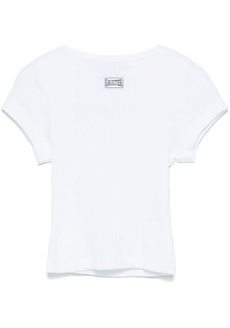 crop baby tee donna bianca JEAN PAUL GAULTIER | 25/33-F-TS105P-J05401